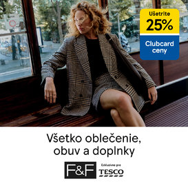 25 % zľava na všetko oblečenie, obuv a doplnky