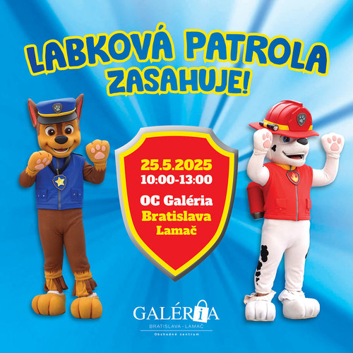Pozor, OC Galéria ovládne Labková patrola! 