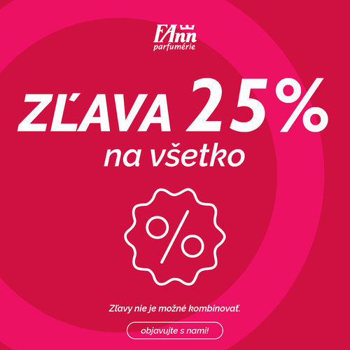 25 % zľava na celý sortiment