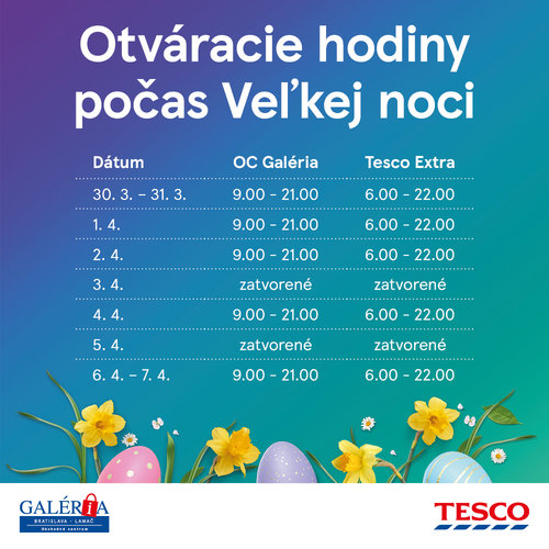 Otváracie hodiny počas sviatkov